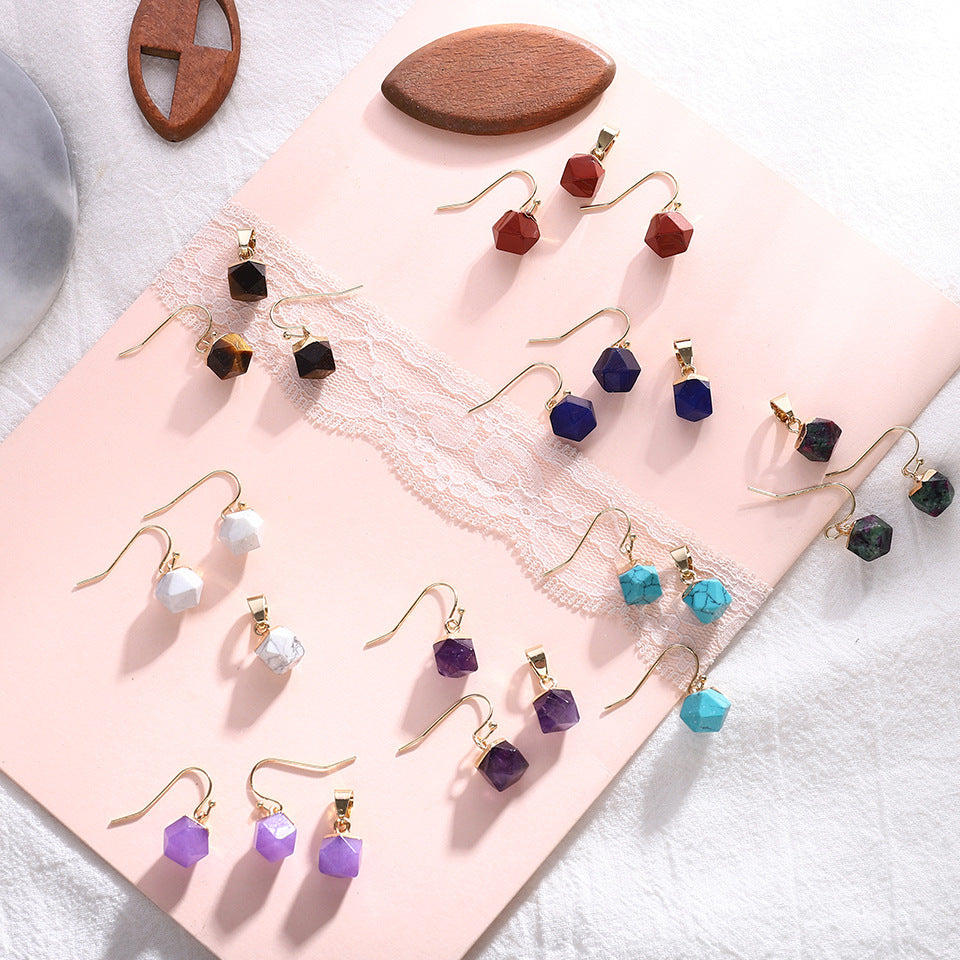 Crystal Polyhedron Earrings