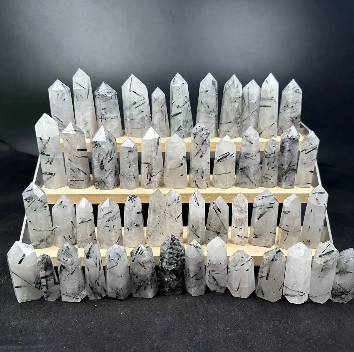 Black Rutile Quartz Points