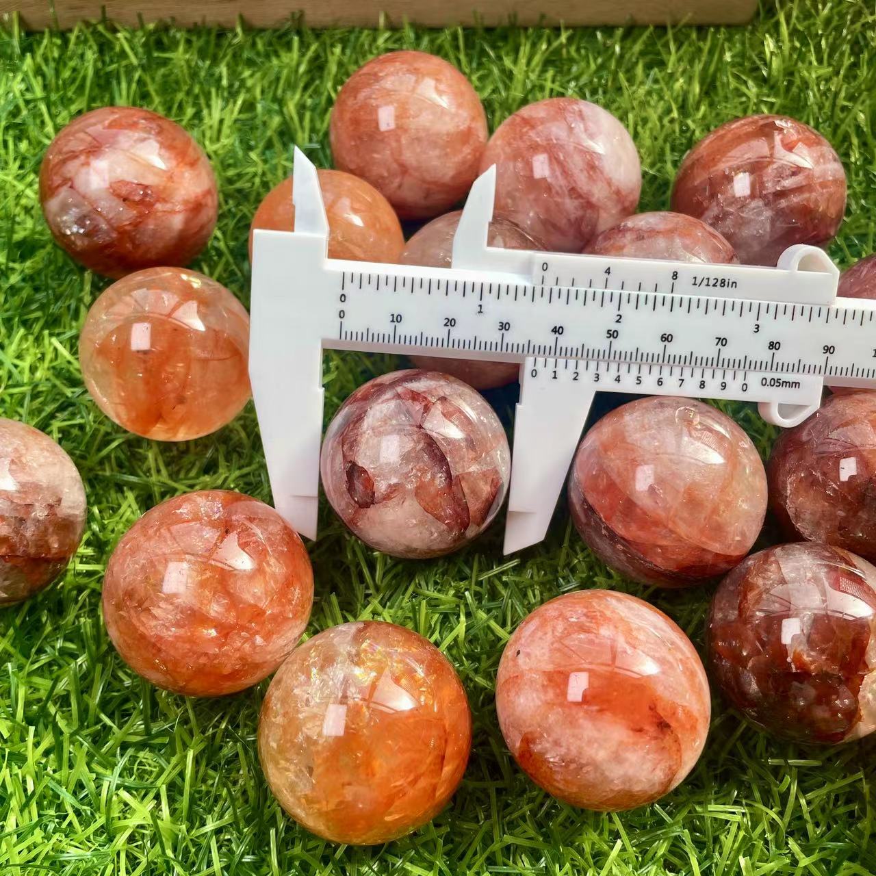 Red Fire Quartz Hematoid Spheres
