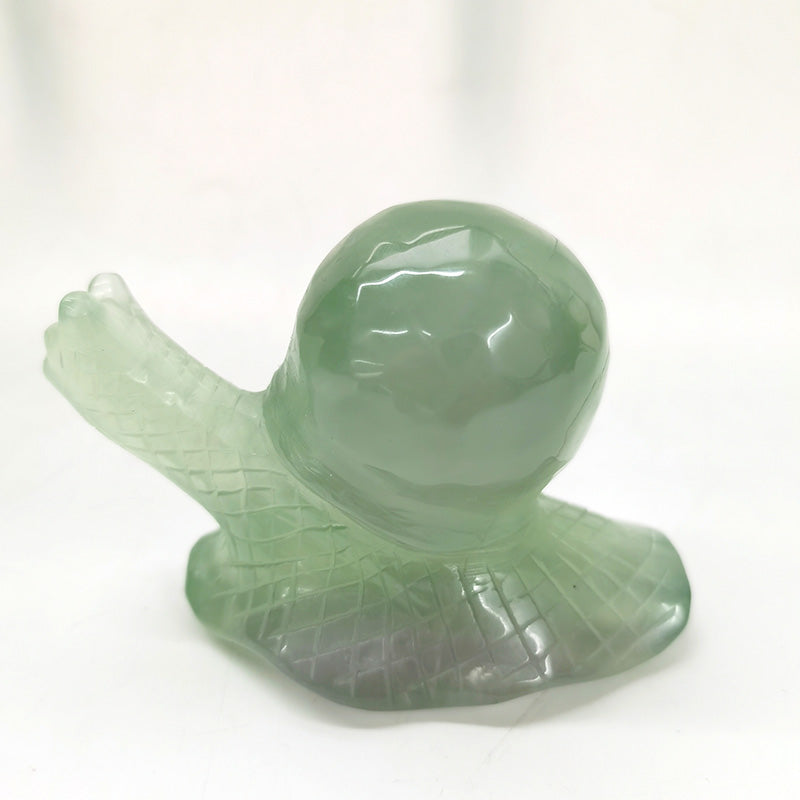 Fluorite Snail Carvings