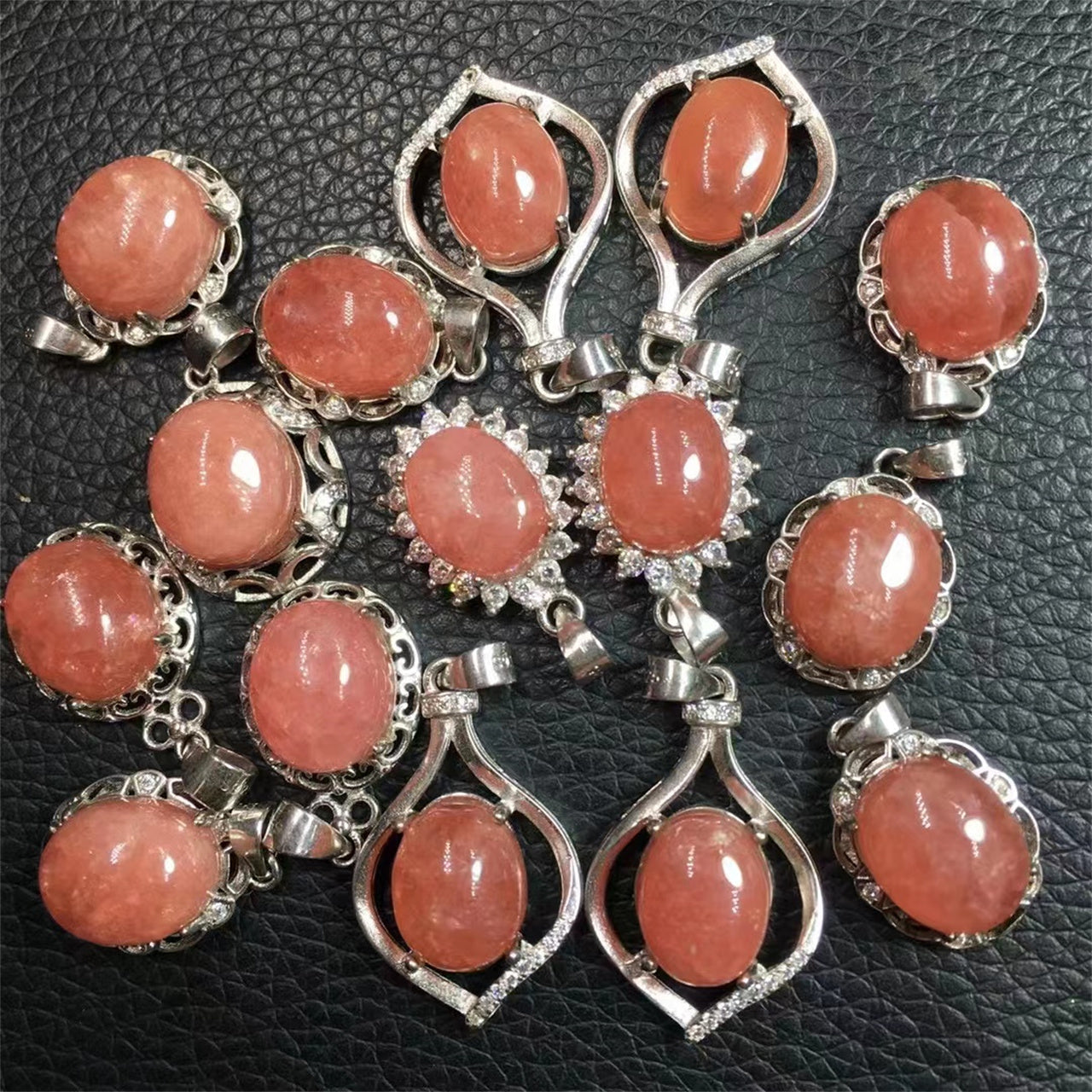 Rhodochrosite S925 Pendants