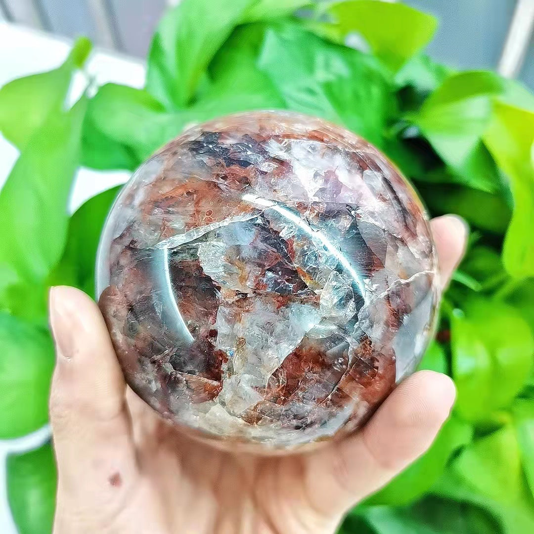 Red Fire Quartz Hematoid Spheres