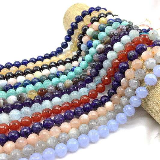 Multi Materials/Sizes of Crystal Bead Strands