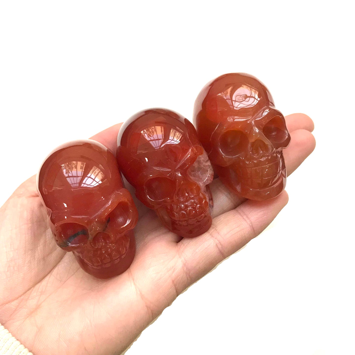 2 Inch Red Agate Skulls