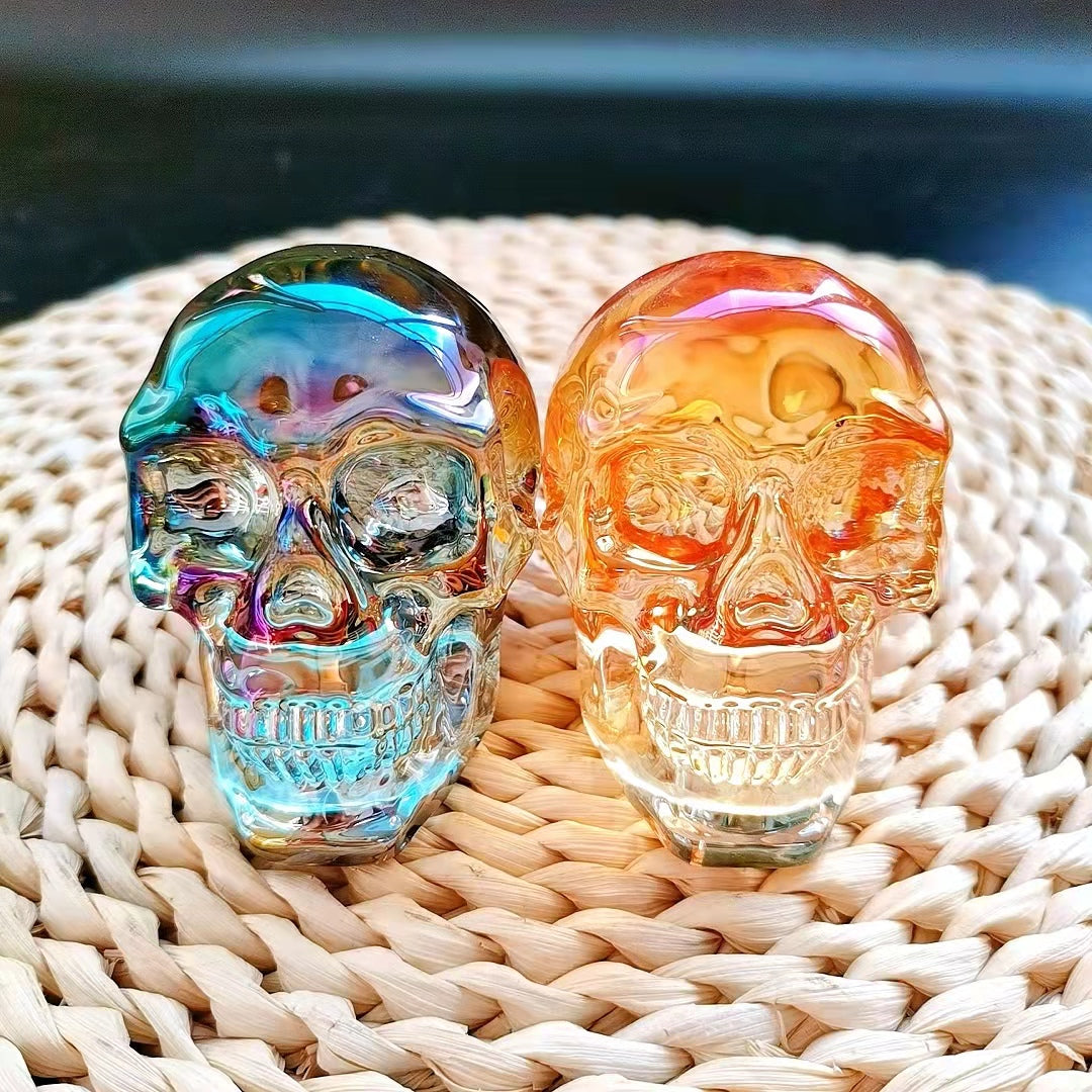 Melting Quartz Skulls Carvings 3Inch