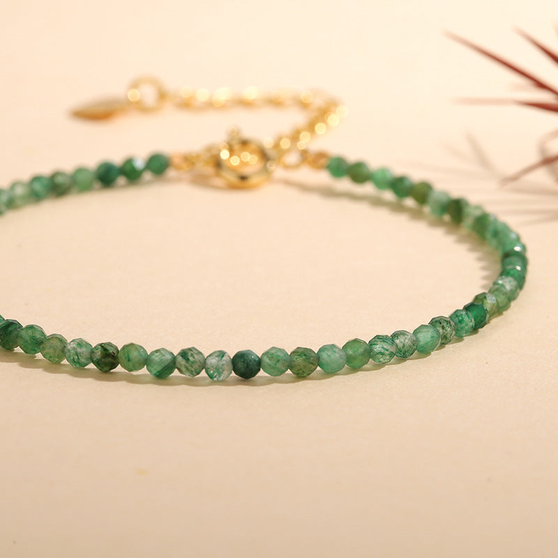 Natural Green Mica 2.5mm Facet Bracelets