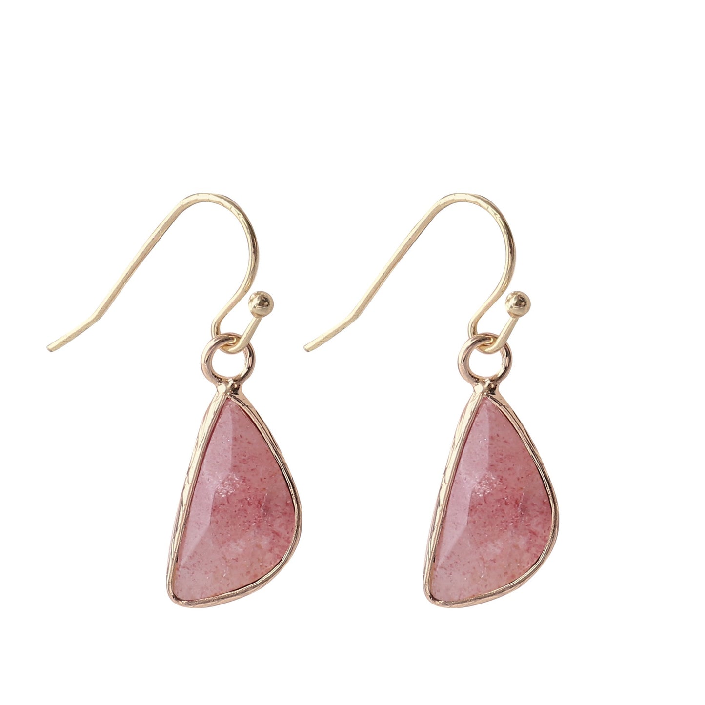 Natural Crystal Drop Earrings