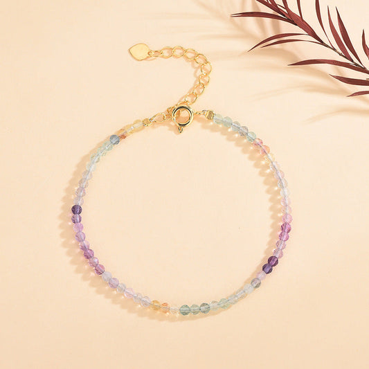 Rainbow Fluorite 2.5mm Facet Bracelets