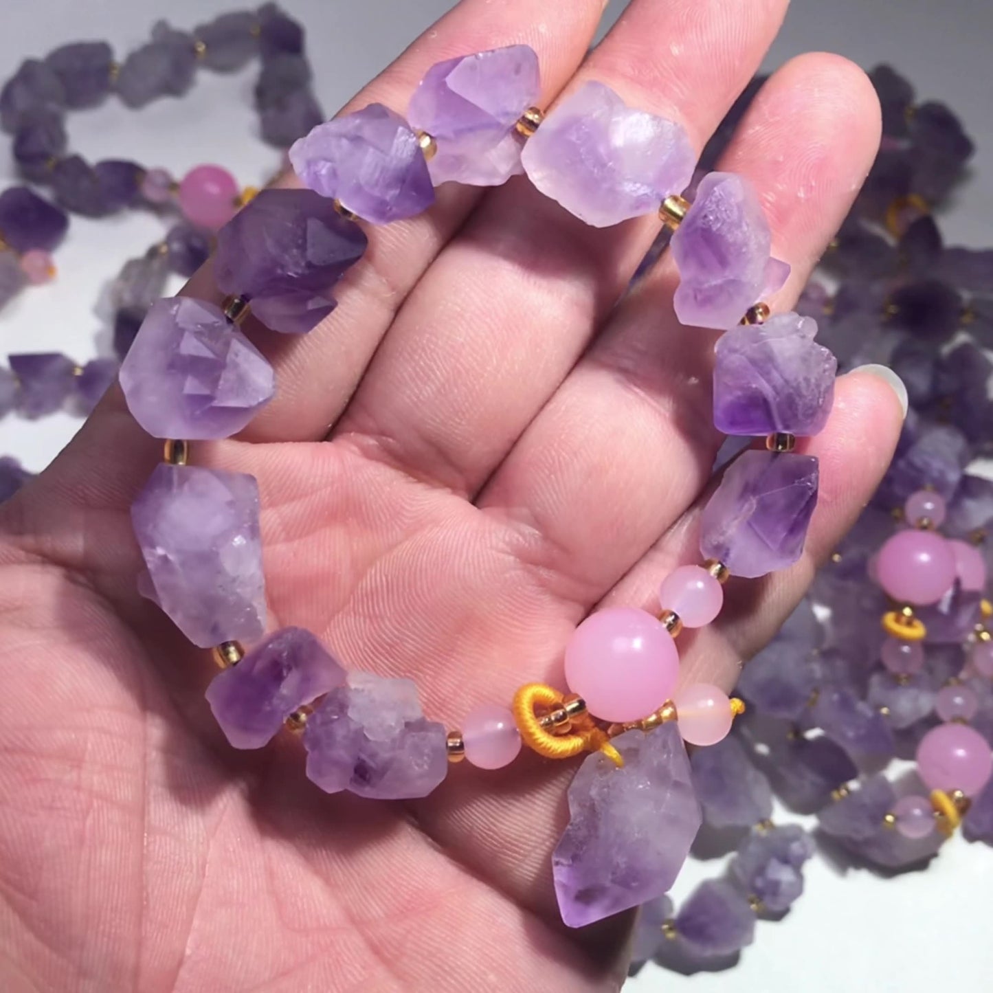 Rough Amethyst Stone Bracelets