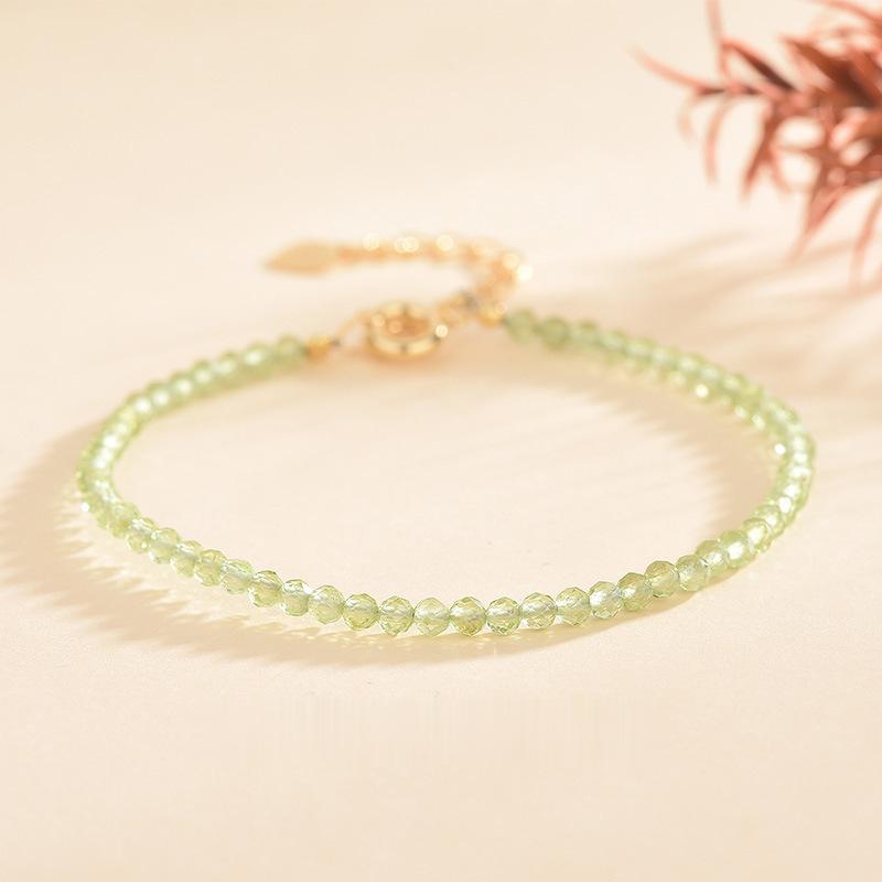 Natural Peridot Ethnic Style Bracelets