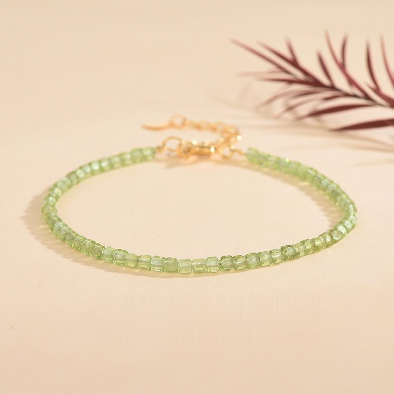 Natural Peridot Ethnic Style Bracelets