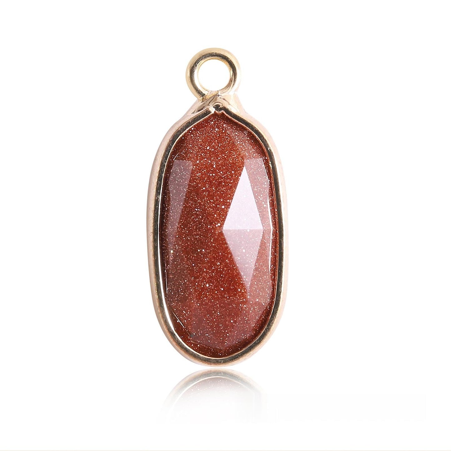 Oval Crystal Irregular Cut Pendants for Necklace