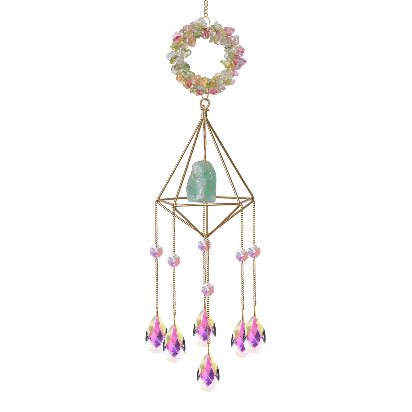 Chip Raw Stone Suncatcher Ornaments