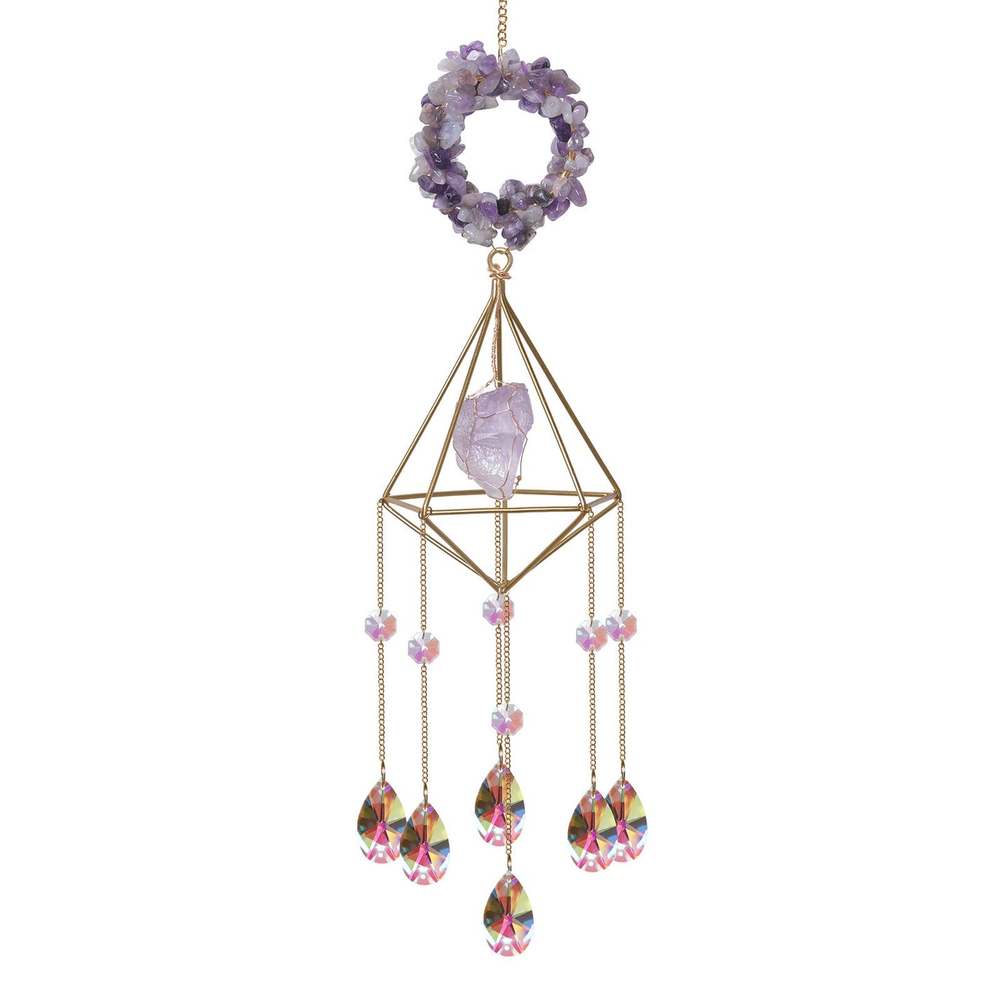 Chip Raw Stone Suncatcher Ornaments