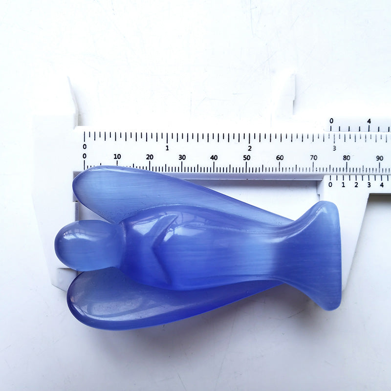 Blue Cat Eye Stone Angel 3 Inch
