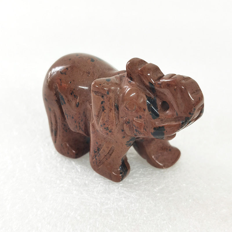 Red Obsidian Elephant 2 Inch