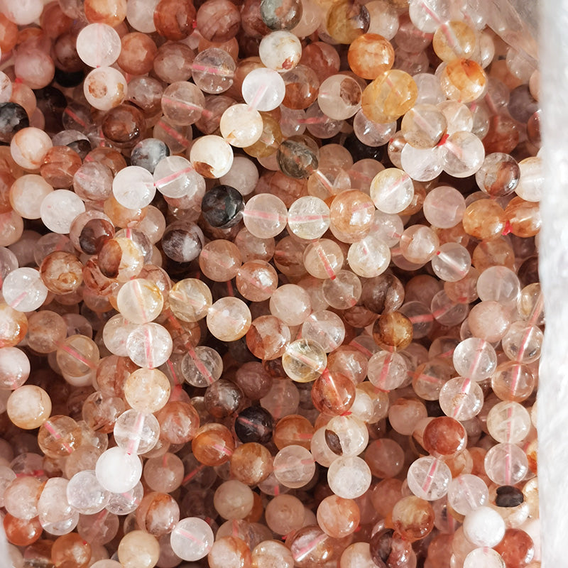 Red Fire Quartz Hematoid Bead Bracelets