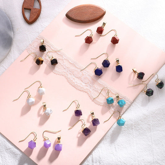 Crystal Polyhedron Earrings