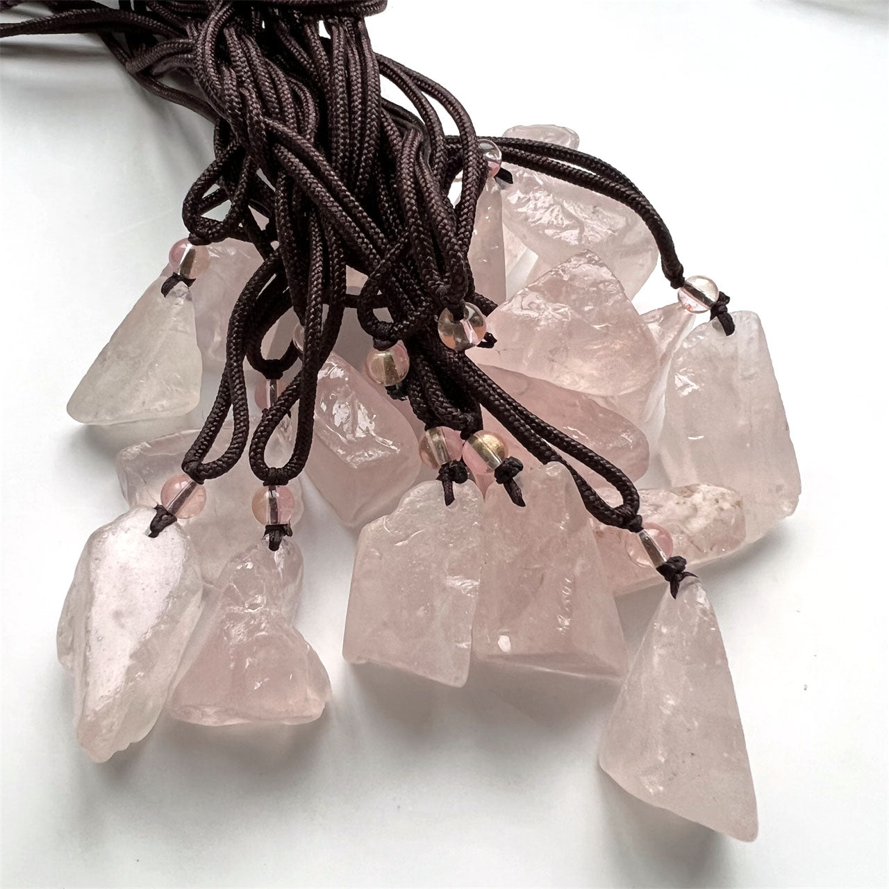 Rough Citrine Celestite Amethyst Rose Quartz Stone Pendants