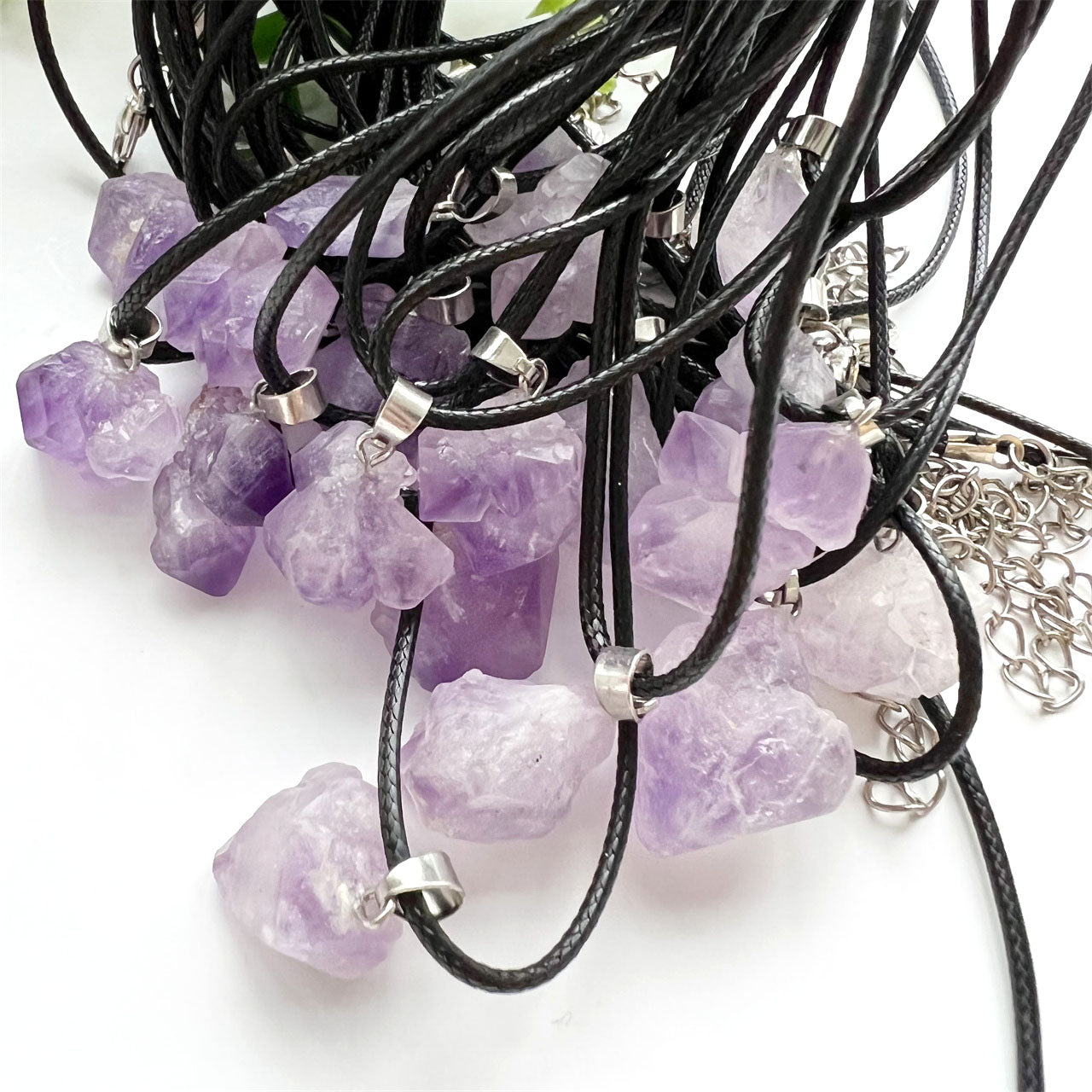 Rough Citrine Celestite Amethyst Rose Quartz Stone Pendants