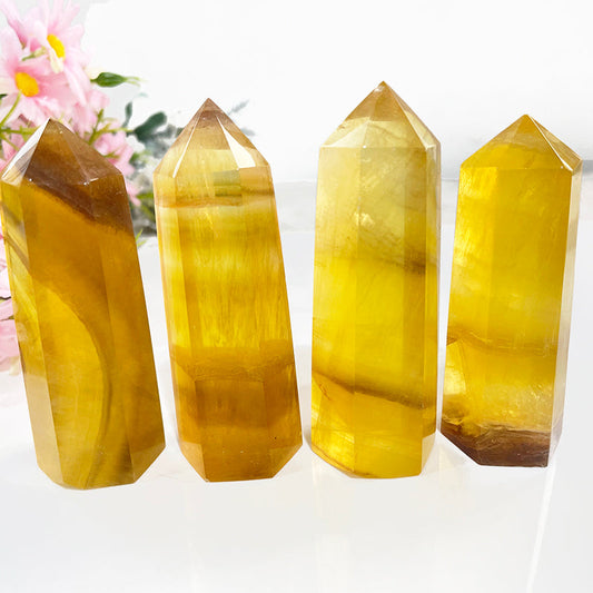 Yellow Quartz Fluorite Point Wands