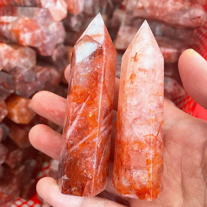 Red Fire Quartz Point Wands