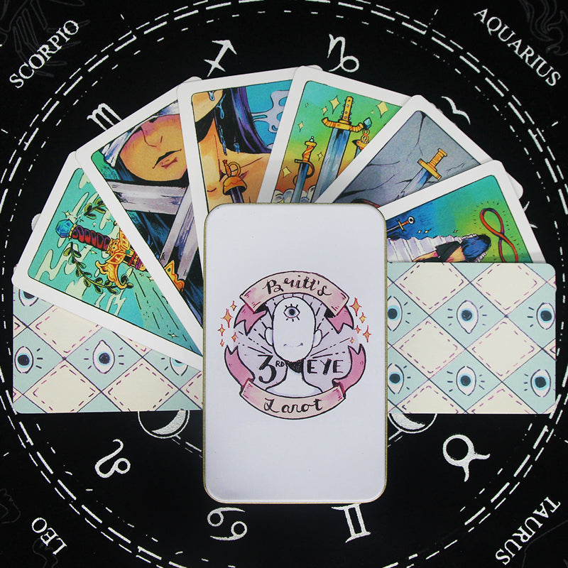 20 Metaphysics Tarot Cards with Guidebooks Metal Box Packing