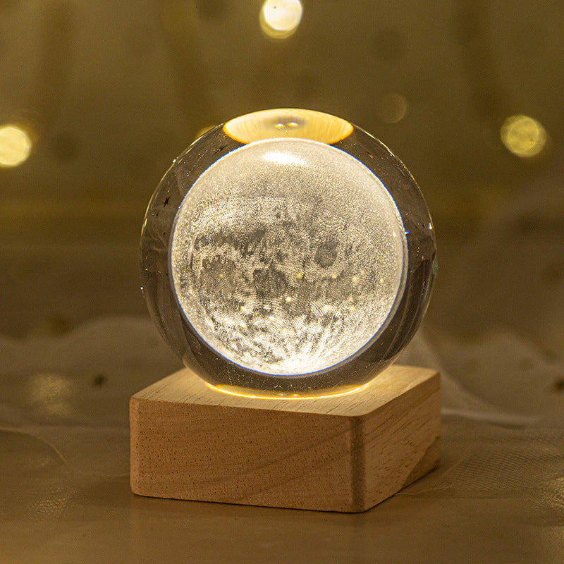 23 Styles of Clear Glass Laser Inner Carving LED Sphere Ornaments