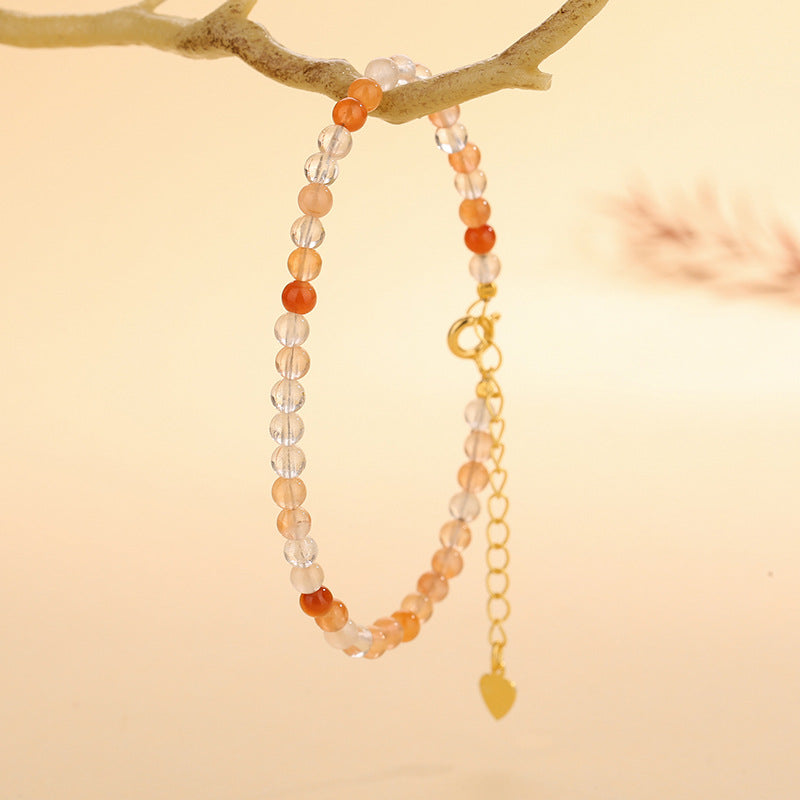 Red Rabbit Fur Jade 4mm Ethnic Style Bracelets