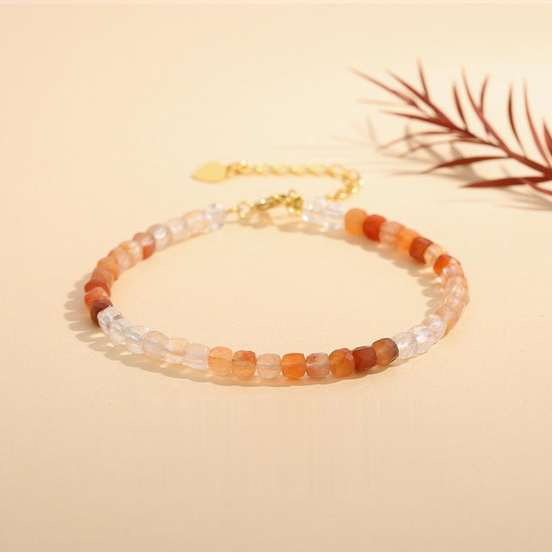 Red Rabbit Fur Jade 4mm Ethnic Style Bracelets