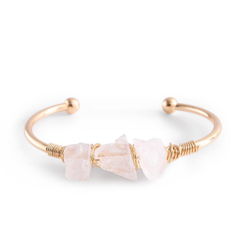 Rough Crystal Tripe Pieces Cooper Bracelets