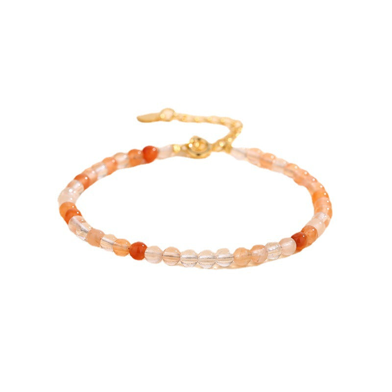 Red Rabbit Fur Jade 4mm Ethnic Style Bracelets