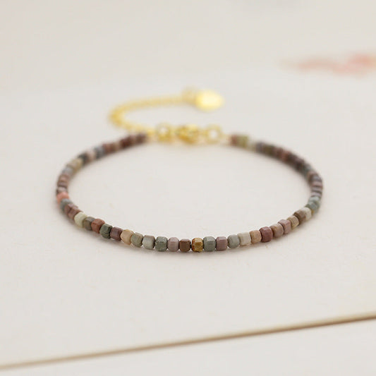 Alashan Agate 3mm Bead Bracelets