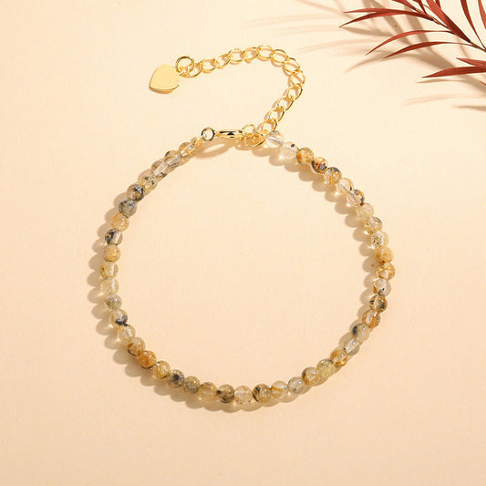 Golden Rutile Quartz 3.5mm Facet Bracelets