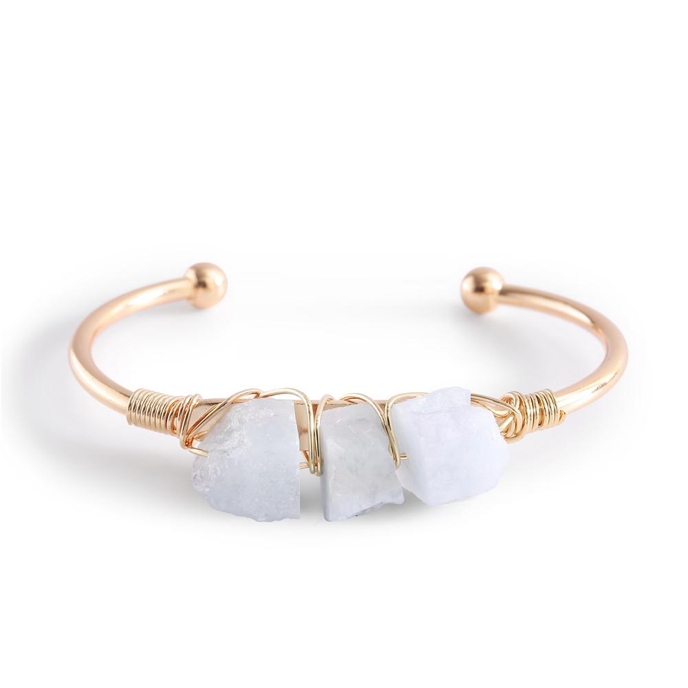 Rough Crystal Tripe Pieces Cooper Bracelets