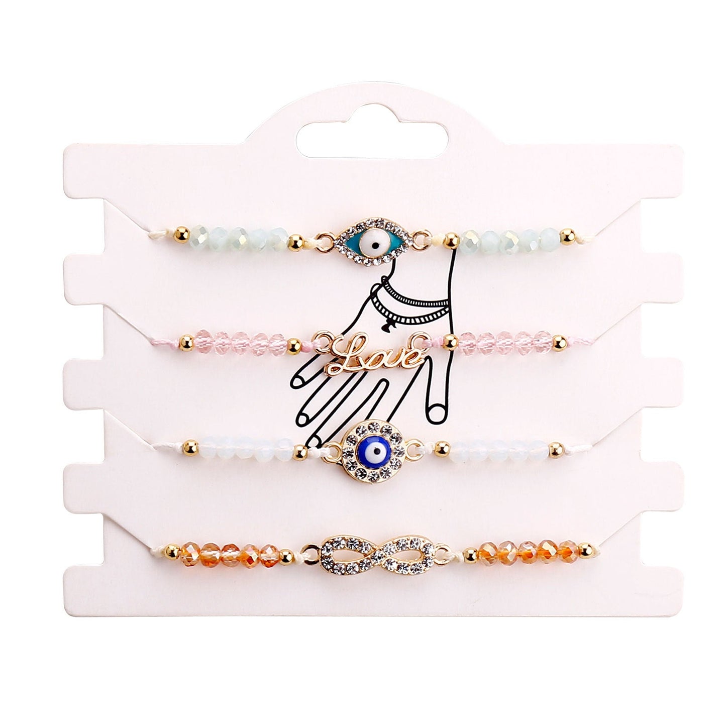 Evil Eye 4 Styles of Bead Jewelry Bracelets