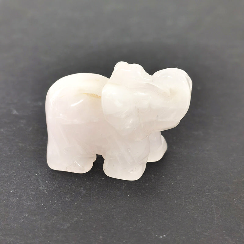 Rose Quartz Elephant 1.5 Inch