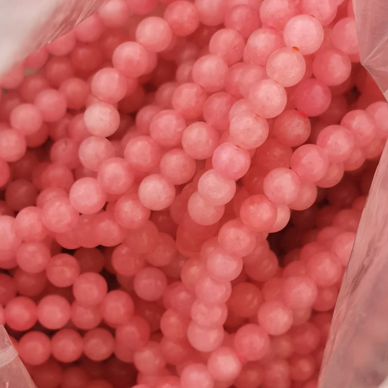 Red Pattern Stone Bead Bracelets