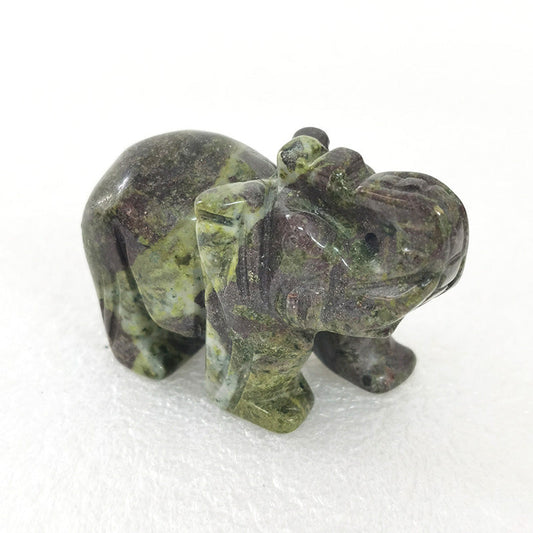 Dragon Blood Stone Elephant 2 Inch