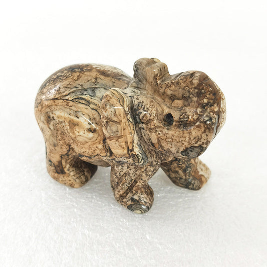 Picture Jasper Elephant 2 Inch