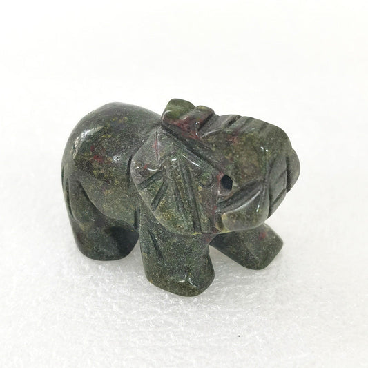 Dragon Blood Stone Elephant 1.5 Inch